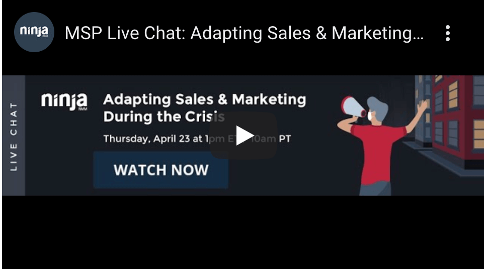 MSP Live Chat recording - Adapting Sales and Marketing to COVID