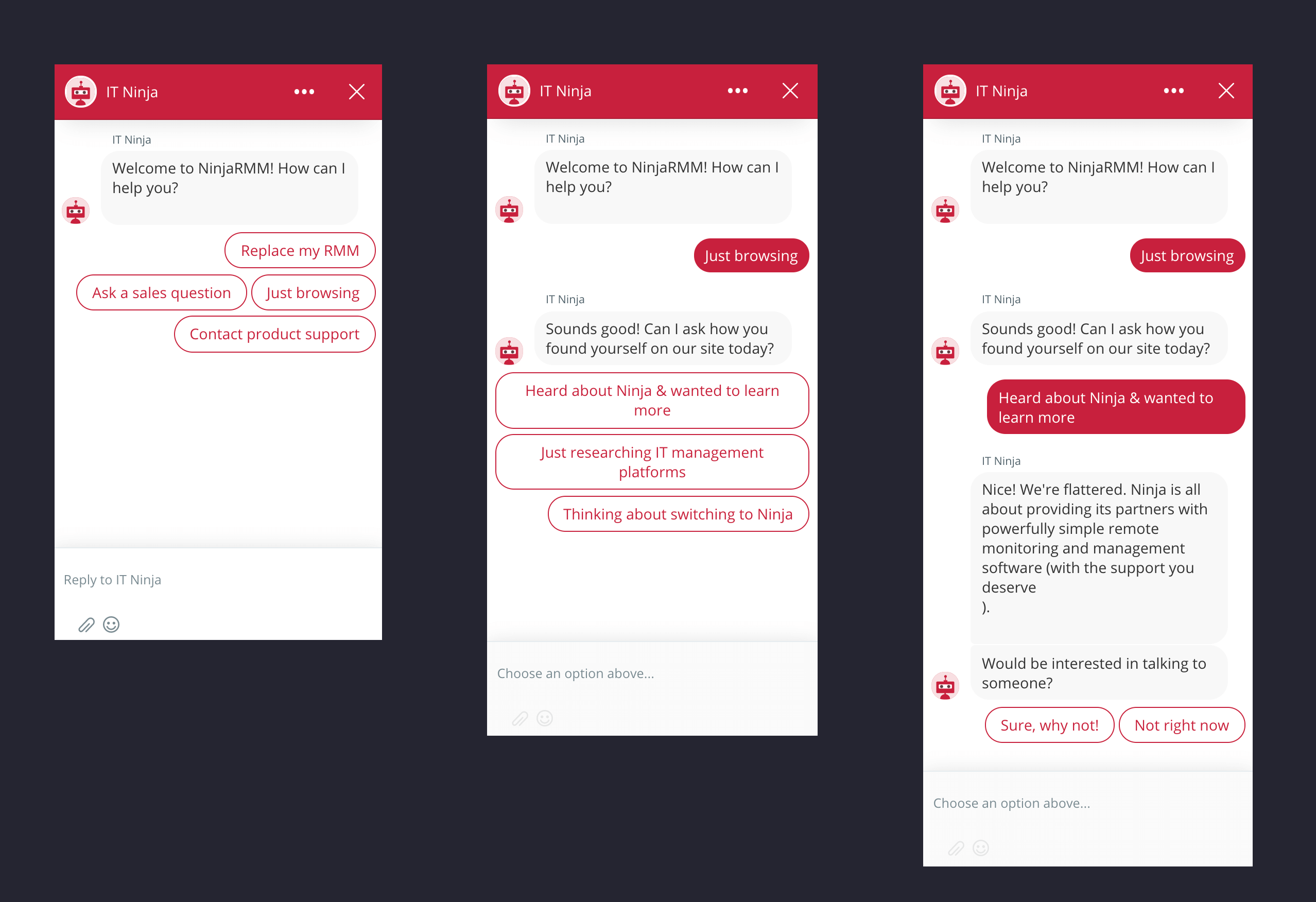 chatbot workflow example