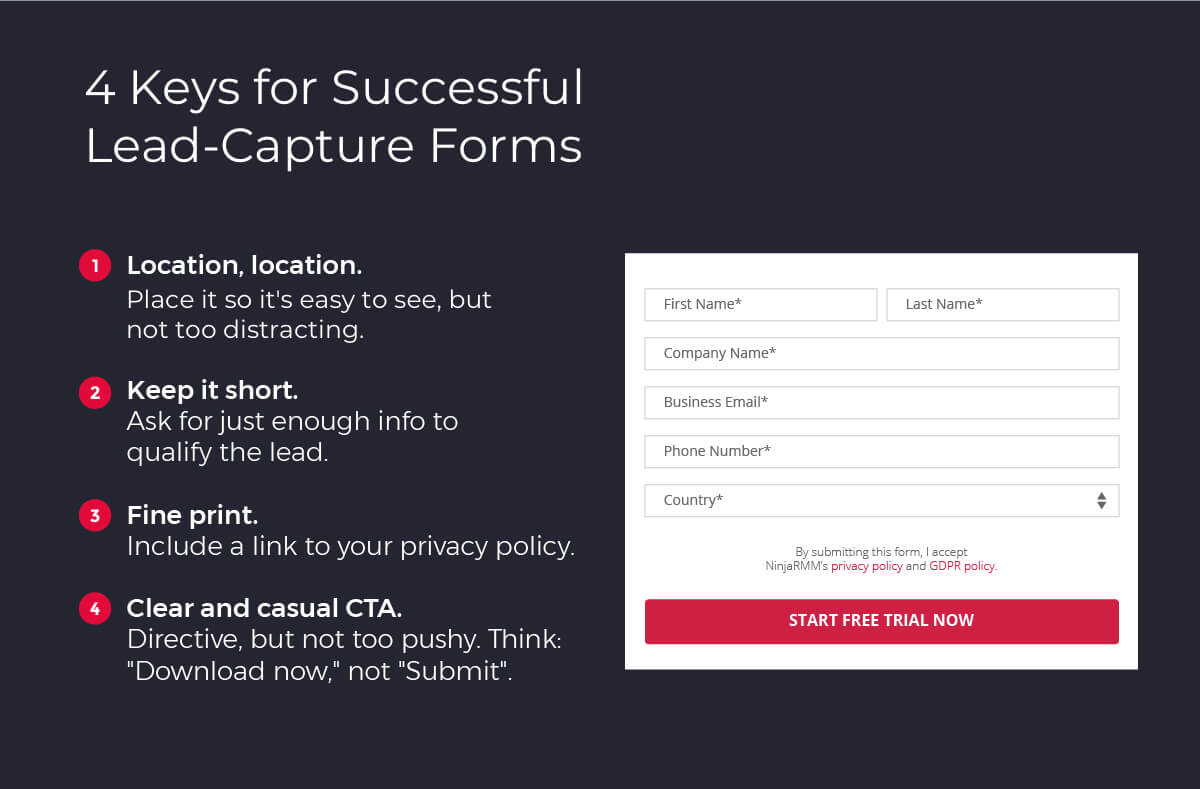 optimizing lead capture forms