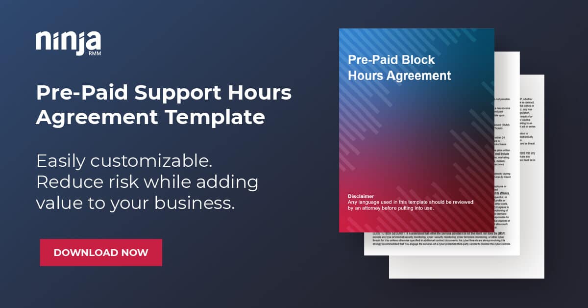 Pre-paid IT Services Agreement Template PDF