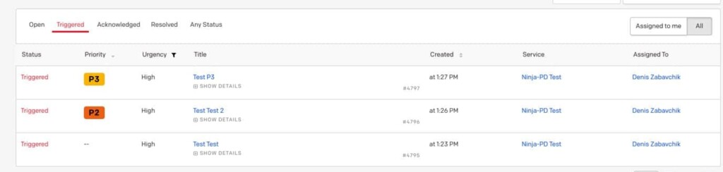 PagerDuty Integration screenshot