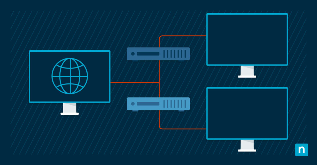 Illustrations of endpoints representing VLAN