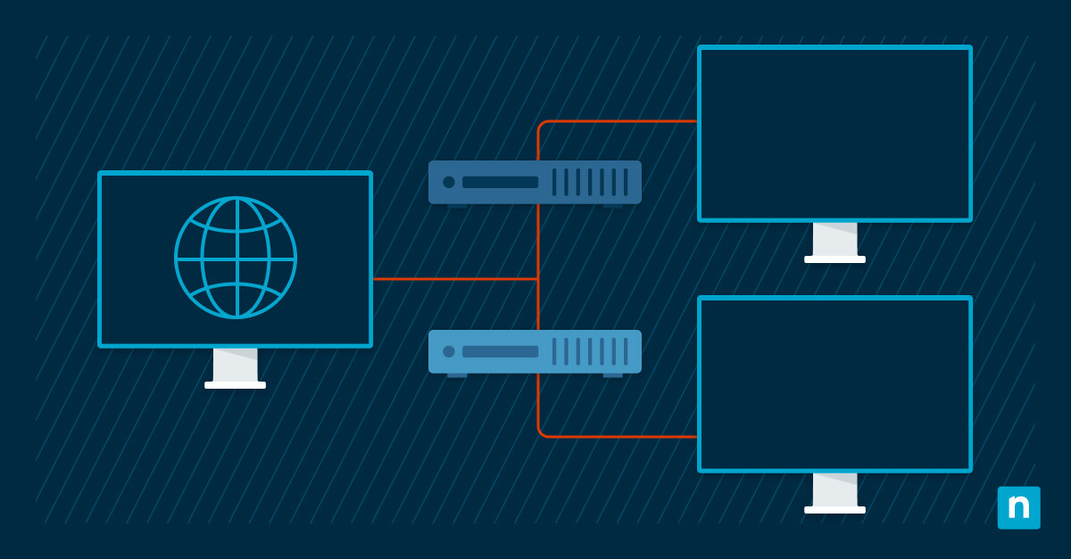 Illustrations of endpoints representing VLAN