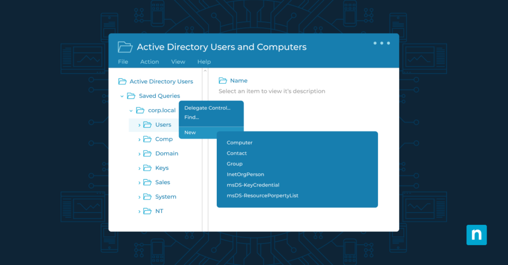 Screenshot of UI menu to Install Active Directory Users and Computers (ADUC install on Windows)