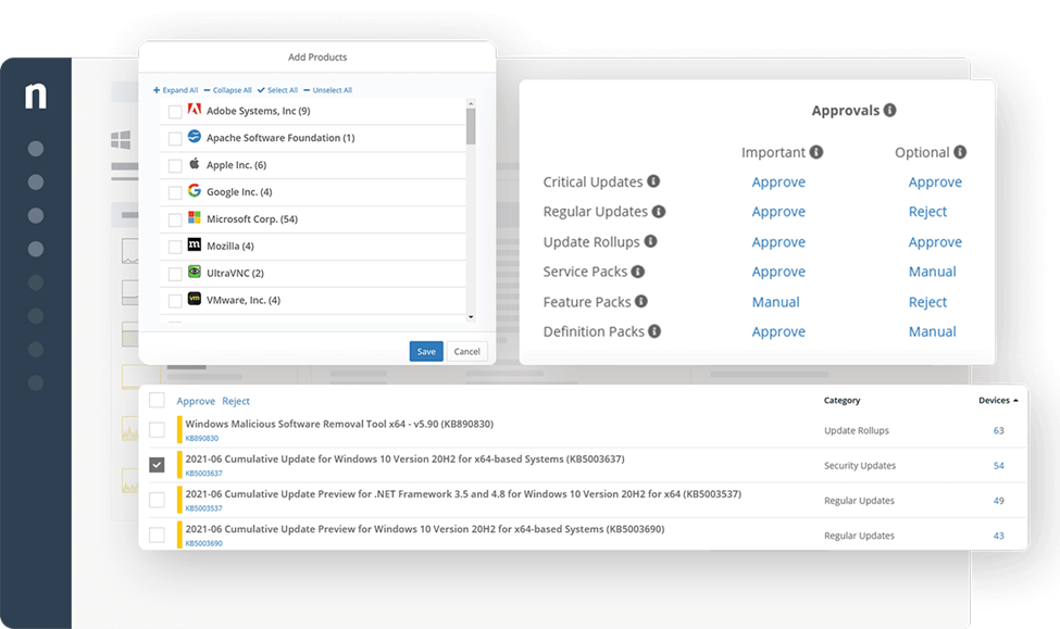 Ein Dashboard von NinjaOne's Security Patch Management