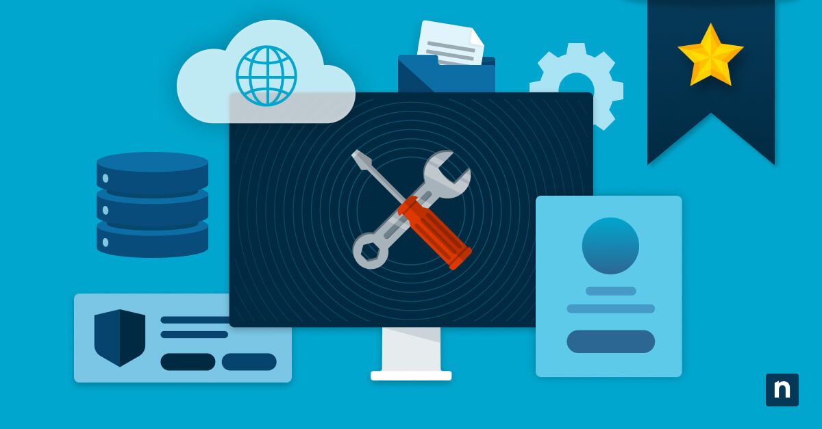 An image of a monitor with different tool icons for the blog 10 Best ITSM Tools