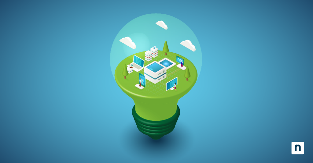 N1-0921_blog-image_How-to-Utilize-Sustainable-IT-Practices An image of a community inside a lightbulb