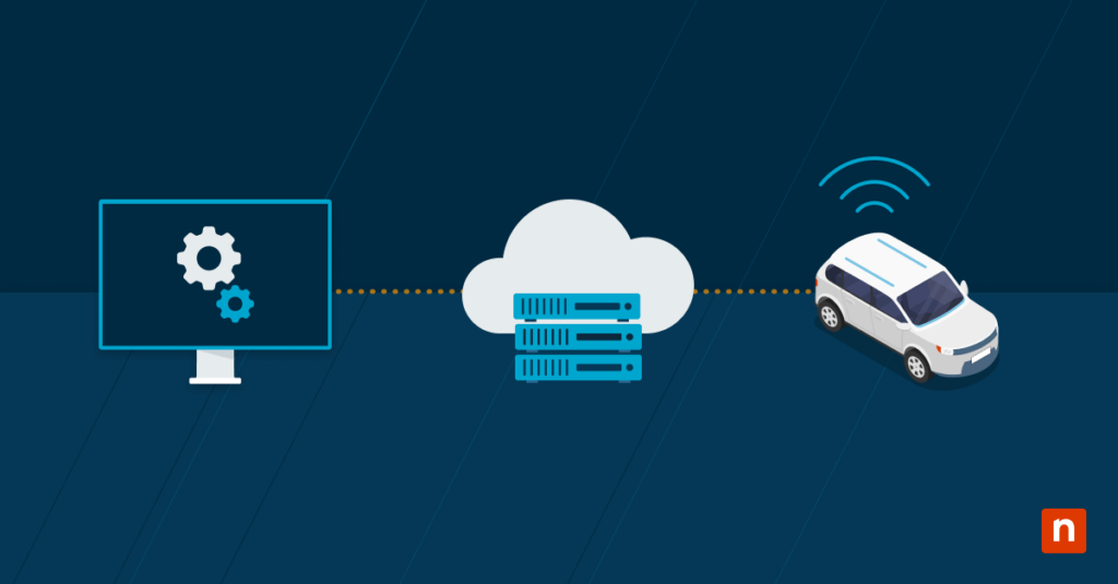 Endpoint and update illustrations representing Over-The-Air (OTA) Updates