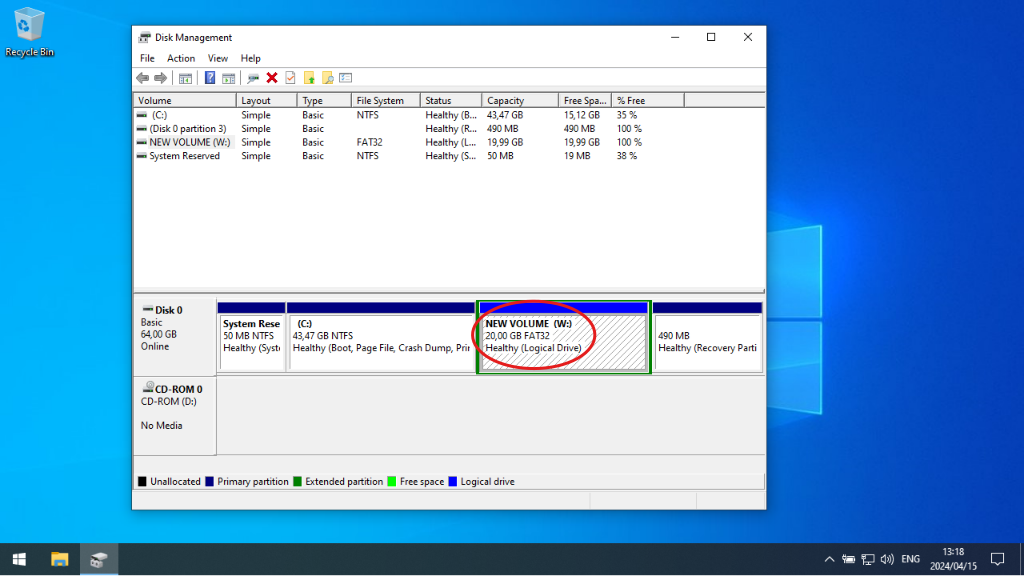 Cómo particionar un disco duro en Windows 10