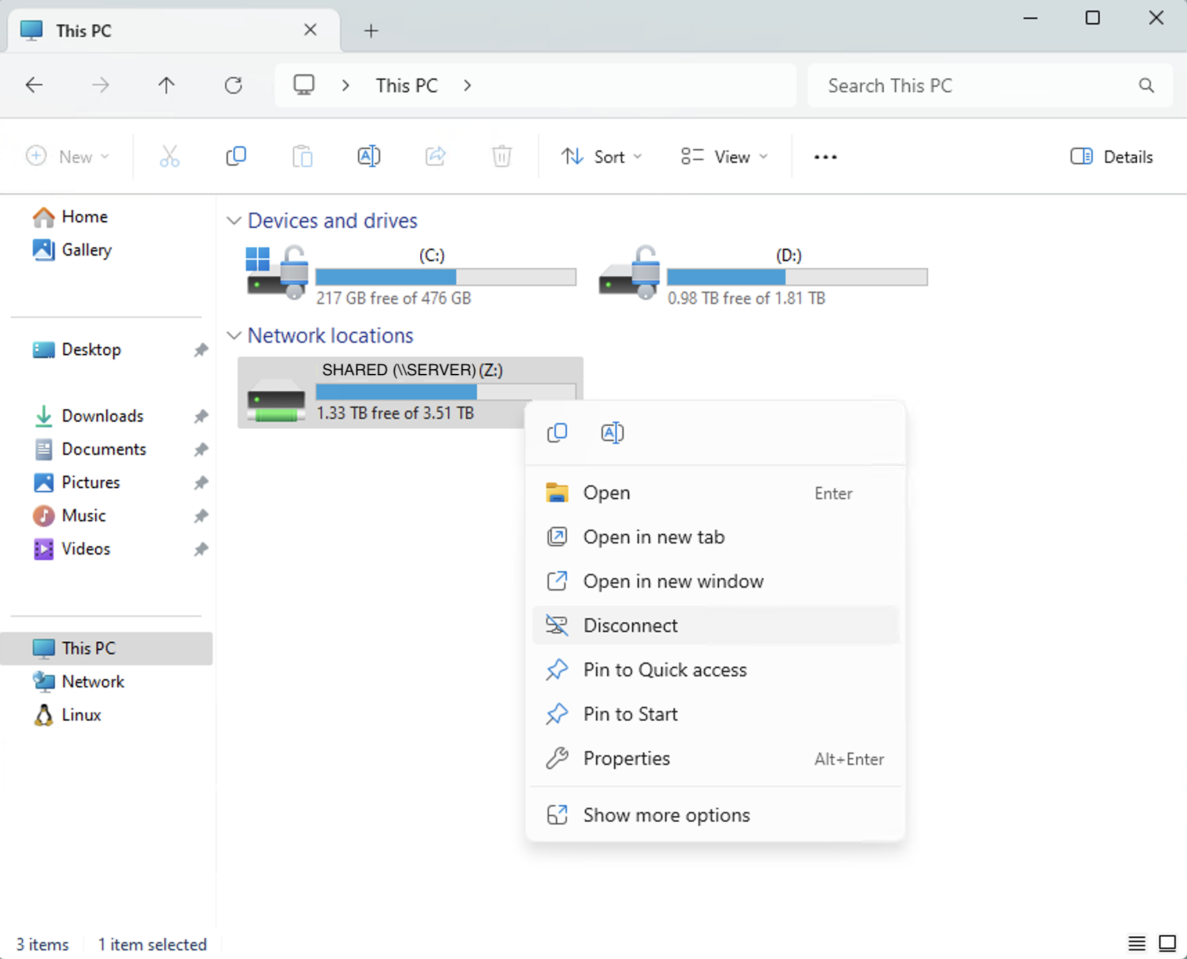 Come eliminare la mappatura delle condivisioni di rete in Windows 11