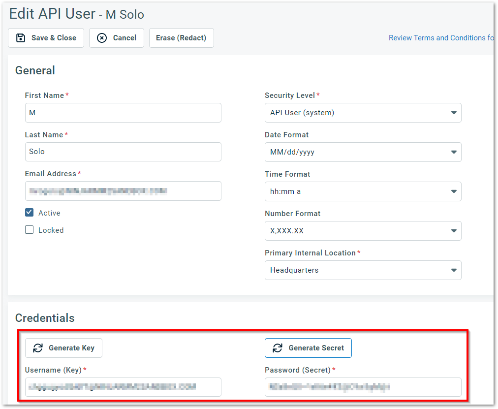 Use the generate key option in Autotask user editor for the page " How to Connect Autotask with NinjaOne"
