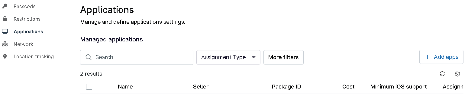 Add Applications to the Policy