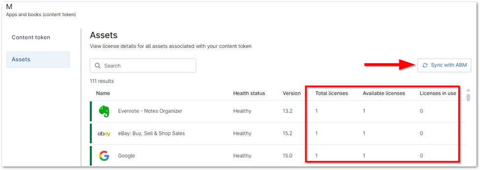 Click&nbsp;Sync with ABM