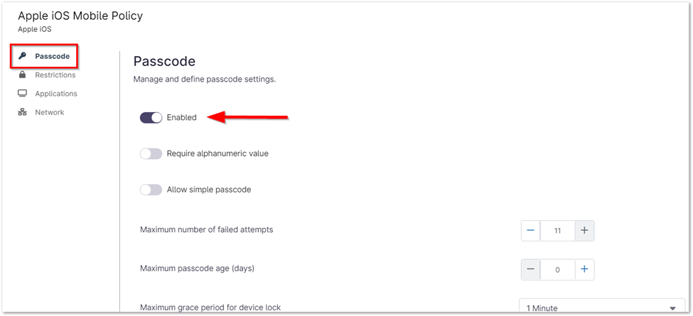 Ulteriori funzionalità di sicurezza