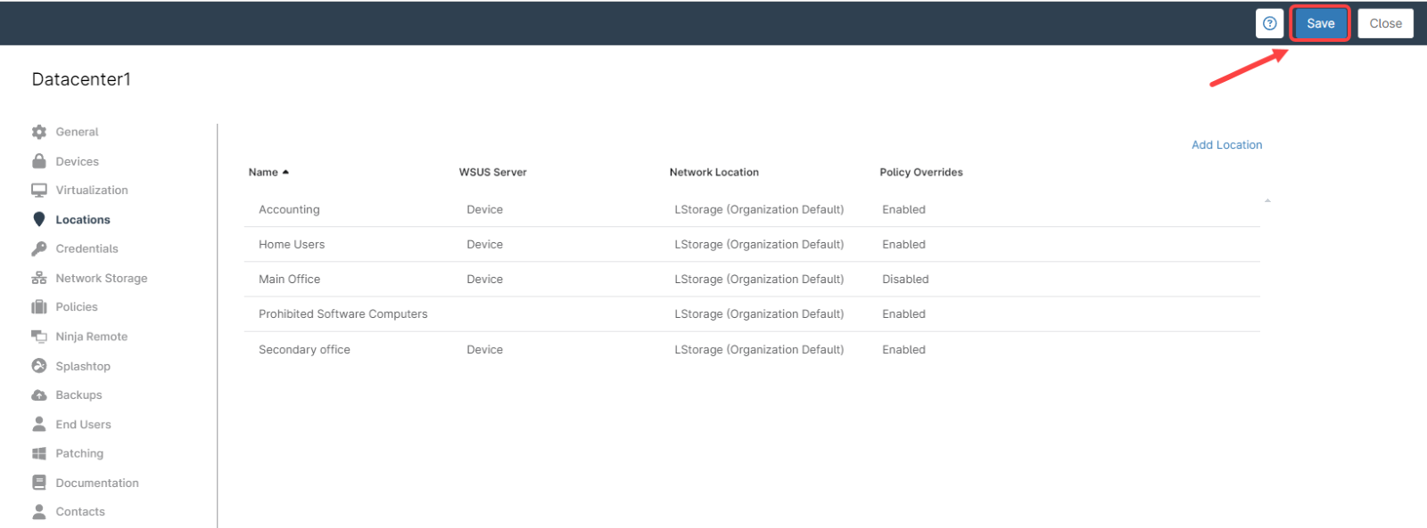 Click Save on the top right corner of the organization editor.&nbsp;