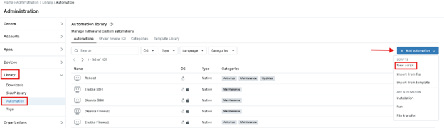 Add new script to automation library