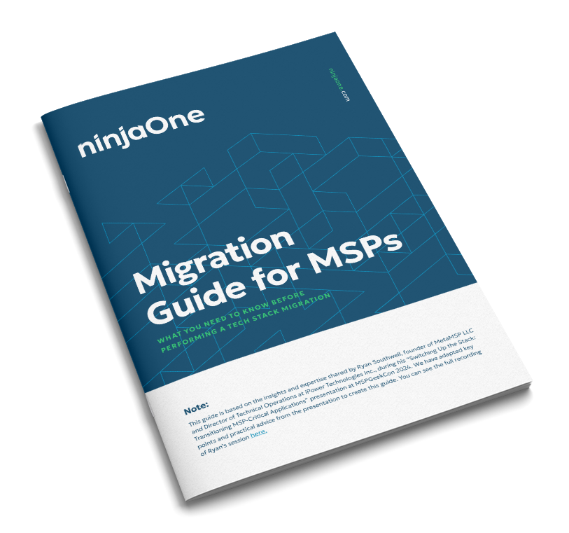 The cover of Migration Guide for MSPs