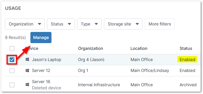 Select&nbsp;Manage&nbsp;at the top of the screen.&nbsp;