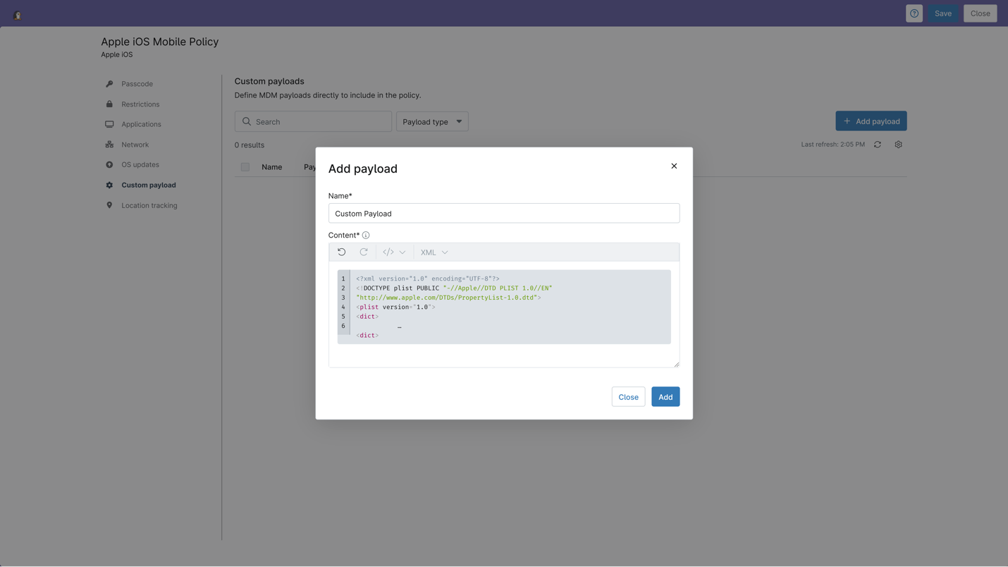 Apple MDM with Custom Payloads screenshot