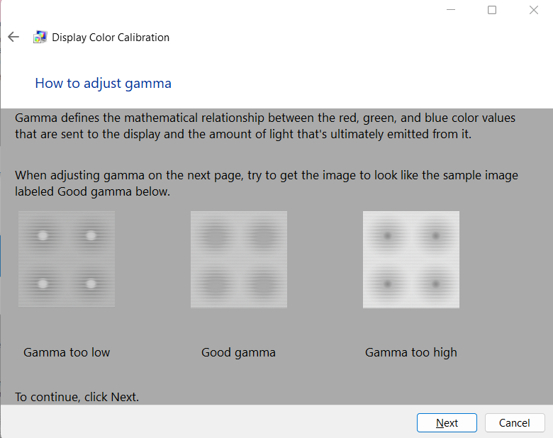 Comment ajuster la boîte de dialogue gamma