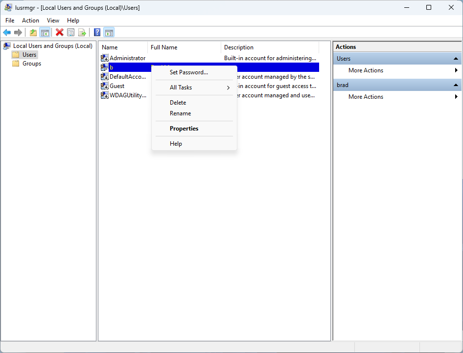 Forcing password change at next sign-in using Local Users and Groups