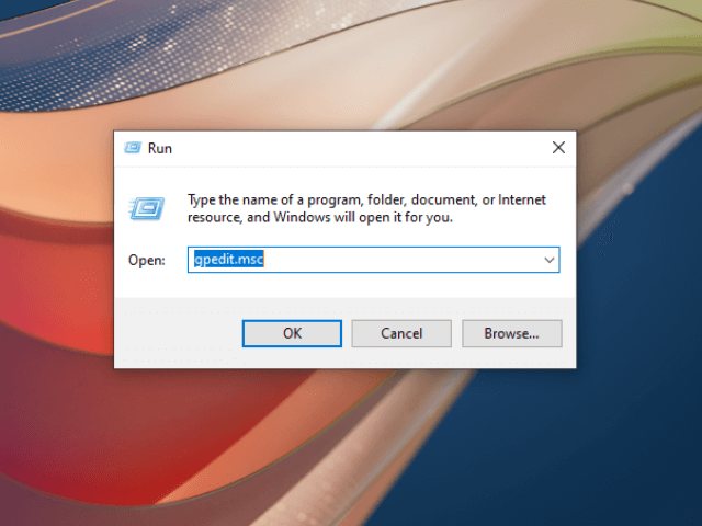 Gruppenrichtlinien-Editor-Fenster