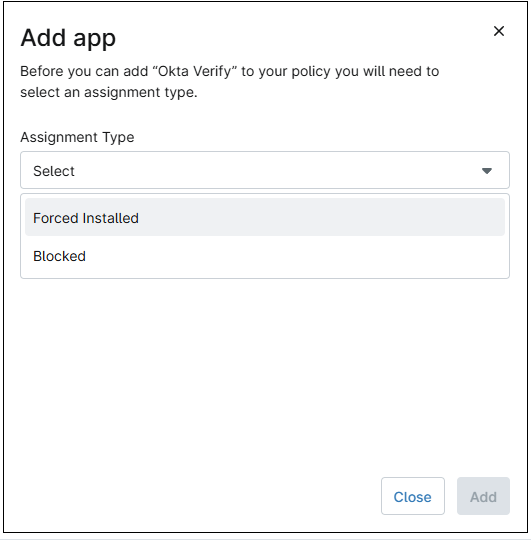 Forced installed option