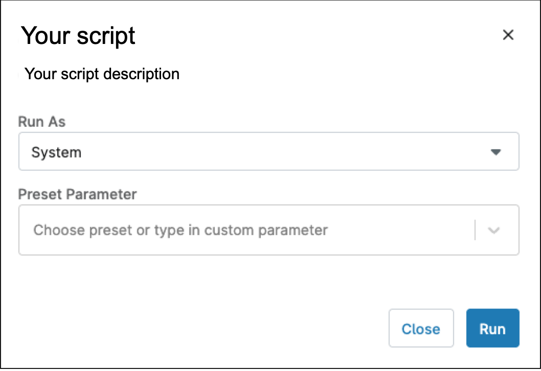 Parametro preimpostato