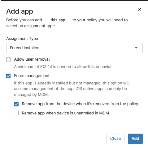 Force management option