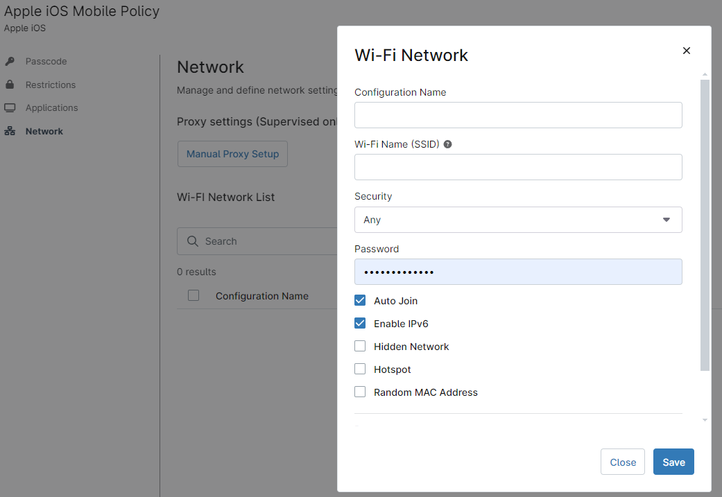 Fill out required fields and save.