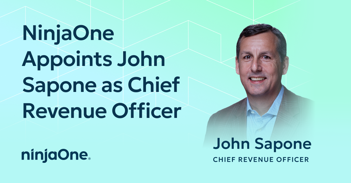 John Sapone NinjaOne nomme John Sapone au poste de CRO (Chief Revenue Officer)