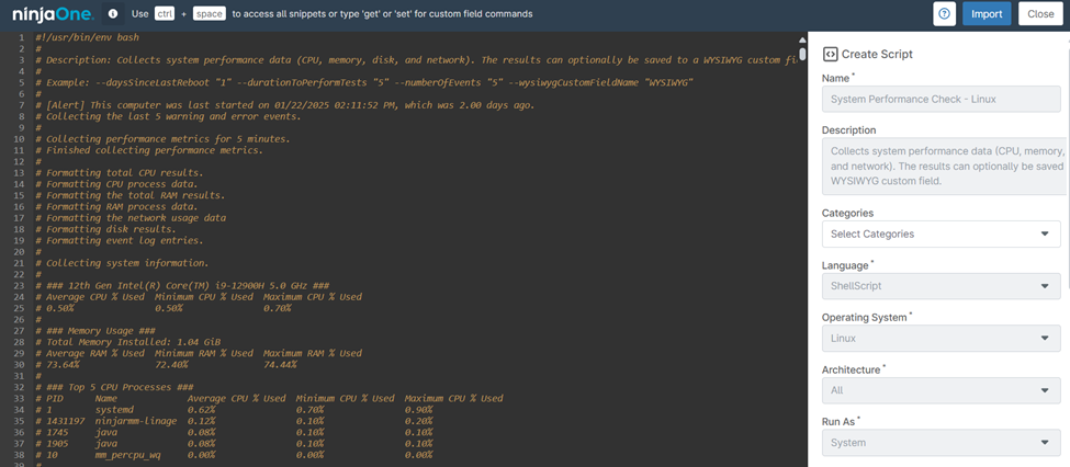 Script automatizzato