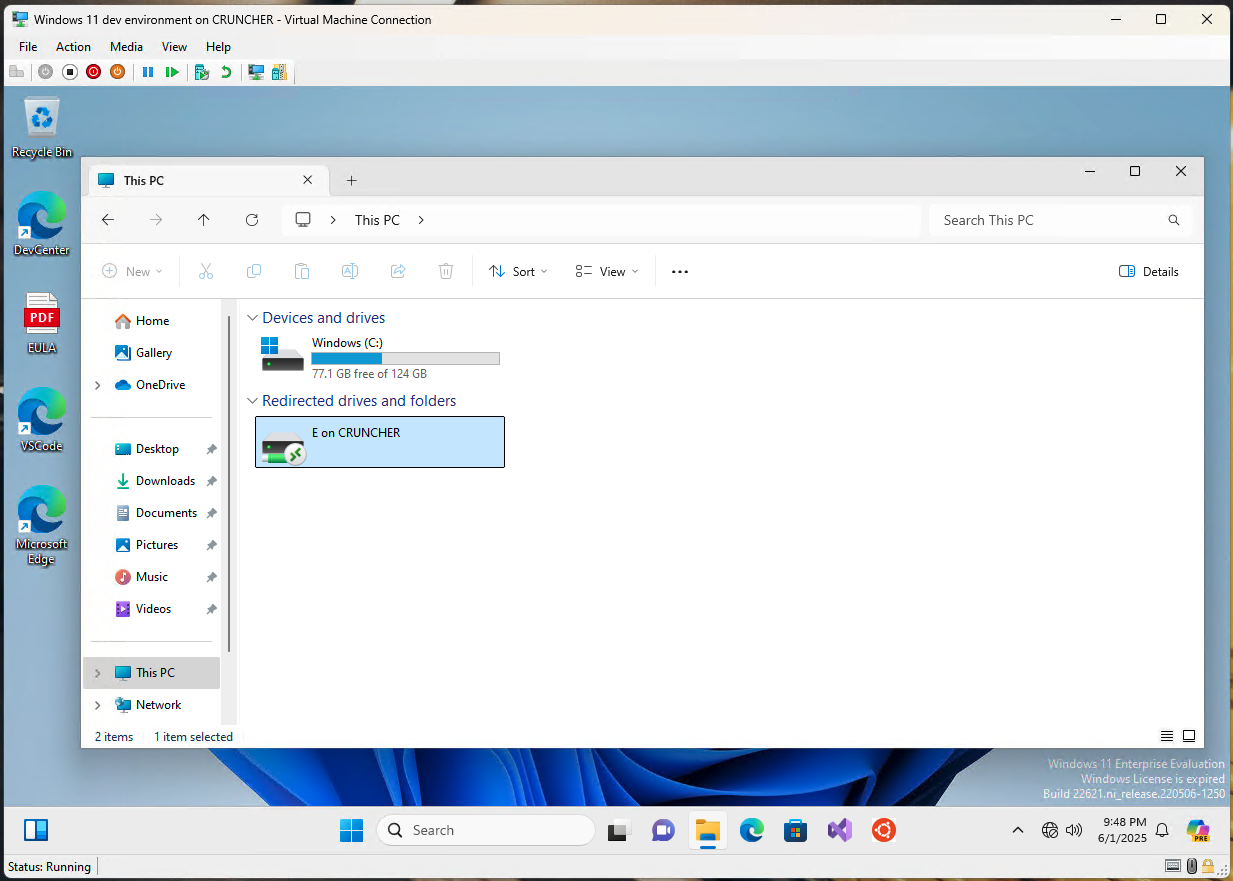 Redirected drives and folders