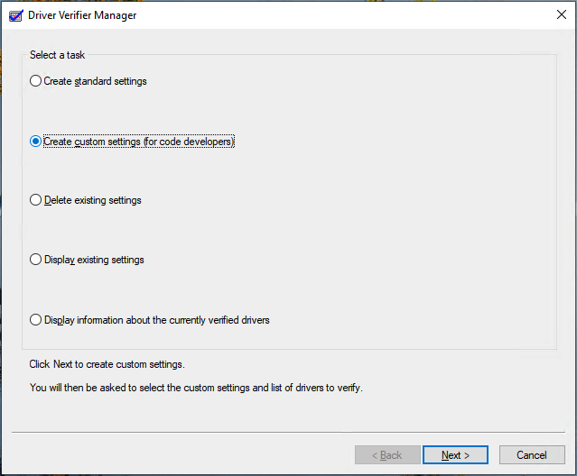Create custom settings (for code developers) option