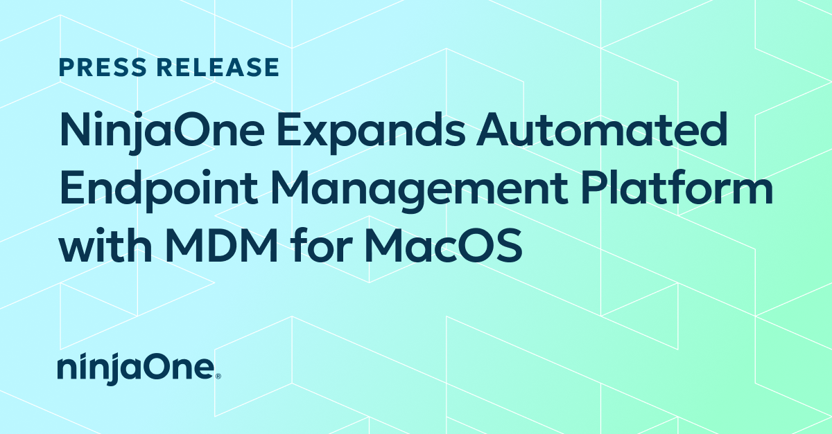 NinjaOne espande la piattaforma di gestione automatizzata degli endpoint con MDM per MacOS