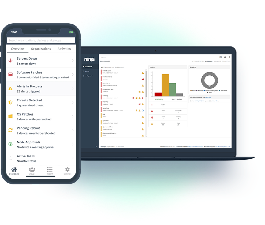 NinjaOne mobile Anwendung