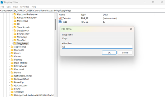 Add value data to ToggleKey