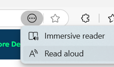 Read aloud menu option