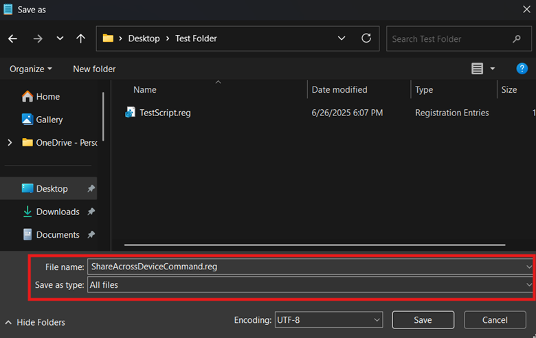 File name and Save as type