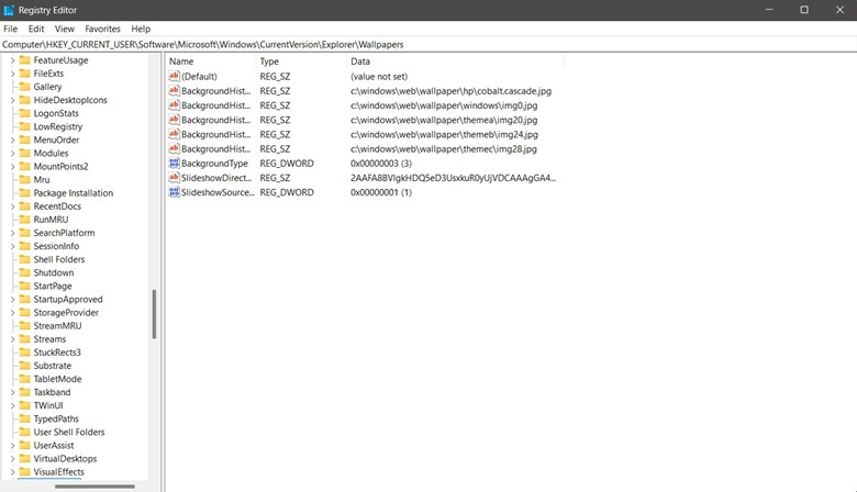 Navigate step 2 path in Registry Editor