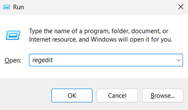 Open the Registry Editor