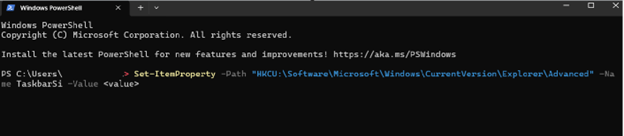 Commande Windows PowerShell