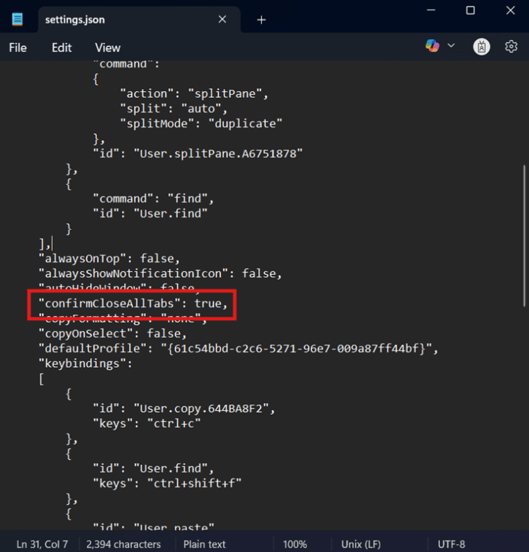 Configure "Do you want to close all tabs" in Windows Terminal | NinjaOne