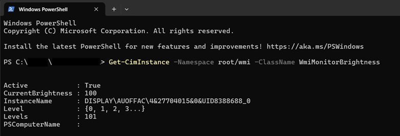 Execute command to verify the new setting