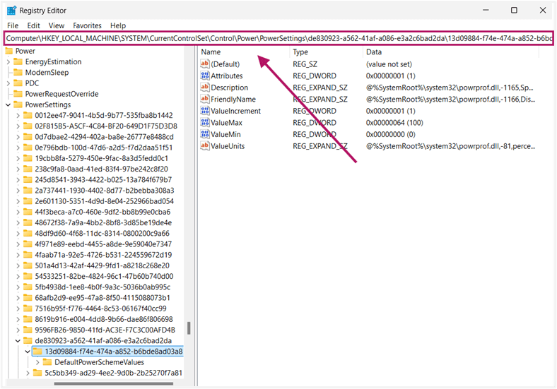 Input path in the address bar