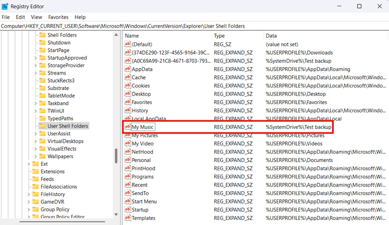 My Music string value