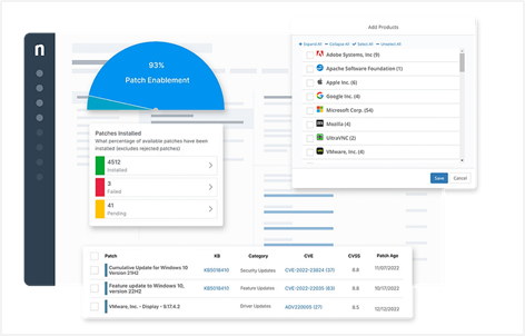 NinjaOne patch management dashboard