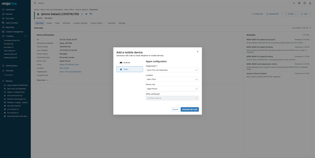 Mobile Device Remote Control