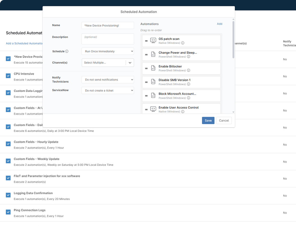 Automate IT Operations product screenshot