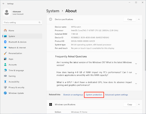 System protection